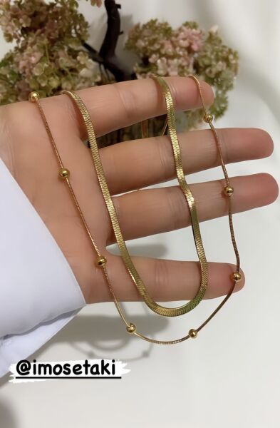 ÇELİK ÇOKLU ZİNCİR DORİKA KOLYE