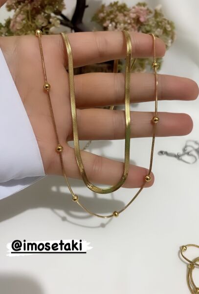 ÇELİK ÇOKLU ZİNCİR DORİKA KOLYE