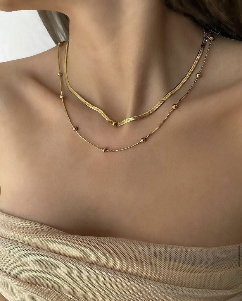 ÇELİK ÇOKLU ZİNCİR DORİKA KOLYE