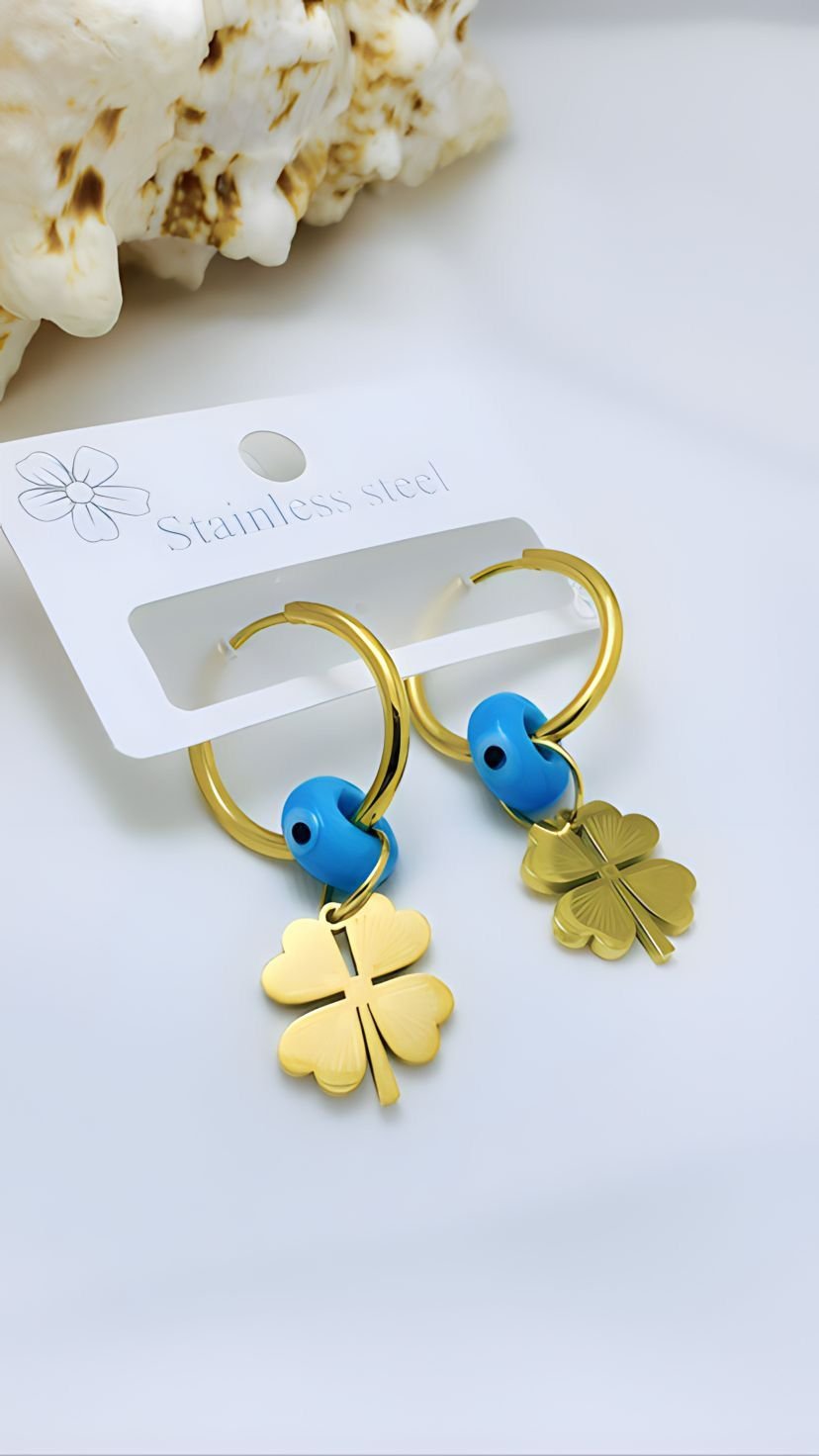 ÇELİK  NAZAR BONCUKLU  YONCA KÜPE