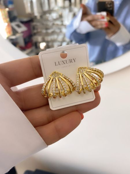 Çelik Zirkon Taşlı Küpe