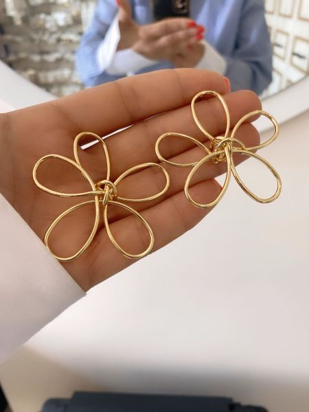 Çelik Papatya Küpe