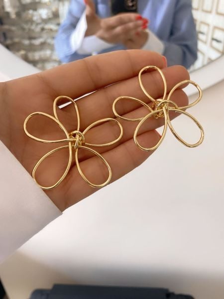 Çelik Papatya Küpe