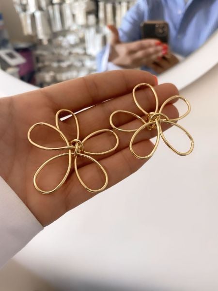 Çelik Papatya Küpe