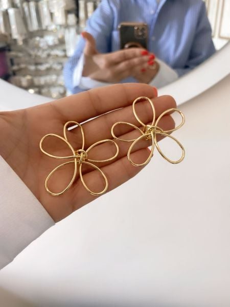 Çelik Papatya Küpe