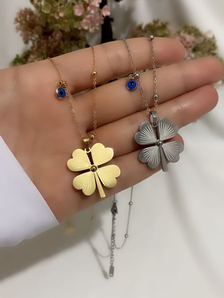 Kişiye Özel İsimli Yonca Kolye