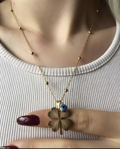 Kişiye Özel İsimli Yonca Kolye