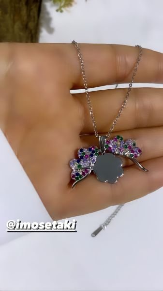 Çelik Kişiye Özel İsimli Melek Kanadı Kolye