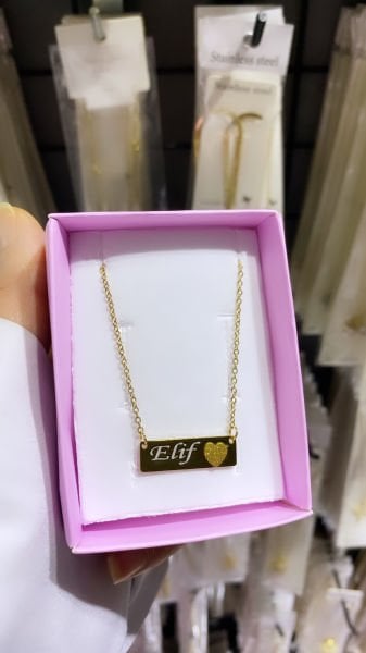 Çelik Kişiye Özel İsimli Takı Seti