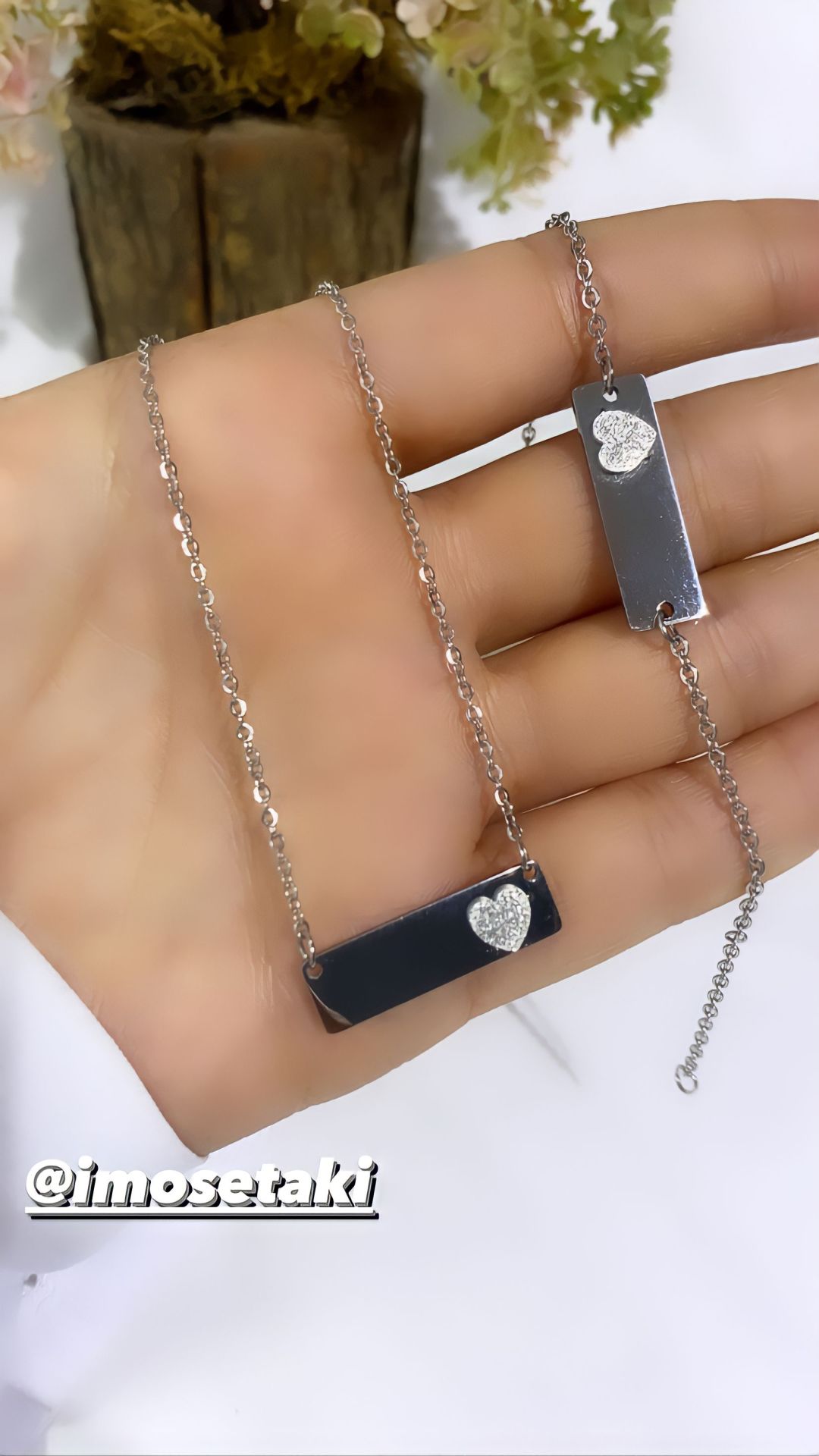 Çelik Kişiye Özel İsimli Takı Seti