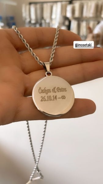 Çelik Kişiye Özel İsimli Kolye