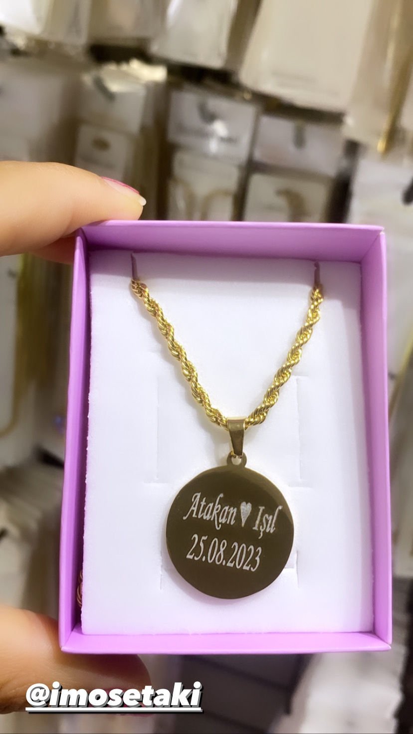 Çelik Kişiye Özel İsimli Kolye