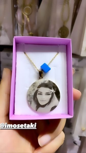 Çelik Kişiye Özel Resimli Kolye