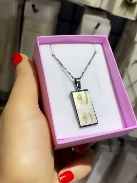 Çelik Kişiye Özel Göz Kolye