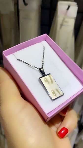 Çelik Kişiye Özel Göz Kolye