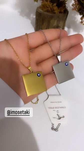 Çelik Kişiye Özel İsimli Mineli Kolye