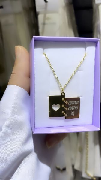 Çelik Kişiye Özel Defter Kolye