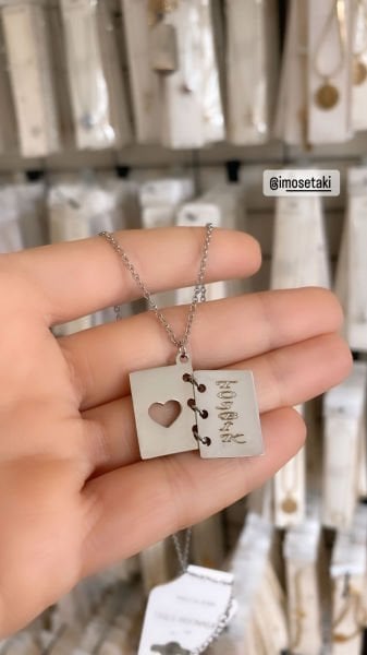 Çelik Kişiye Özel Defter Kolye