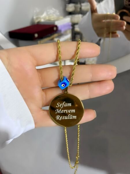 ÇELİK KİŞİYE ÖZEL İSİMLİ PLAKA KOLYE