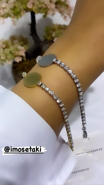 ÇELİK KİŞİYE ÖZEL ZİRKON TAŞLI BİLEKLİK