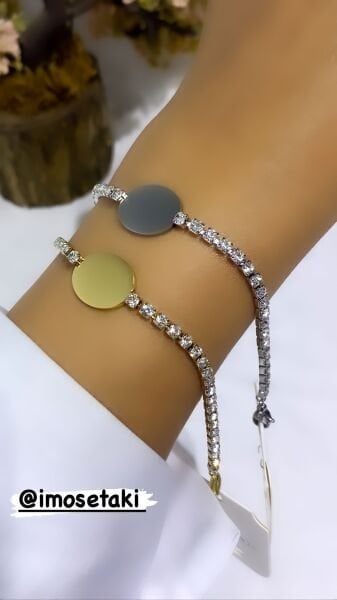 ÇELİK KİŞİYE ÖZEL ZİRKON TAŞLI BİLEKLİK