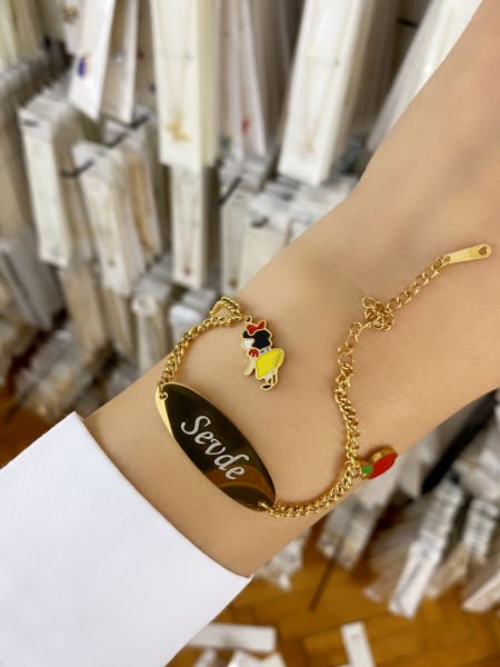 Çelik Kişiye Özel Çocuk Künyesi