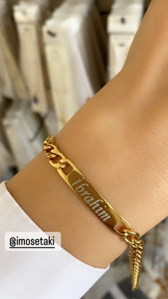 Çelik Kişiye Özel İsimli Bileklik