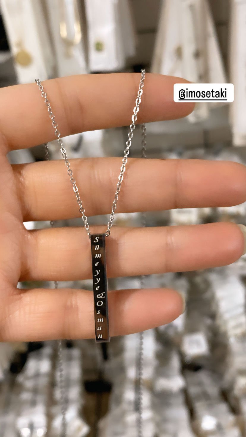 Çelik Kişiye Özel Murat Boz Kolyesi