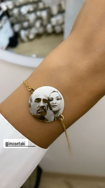 Çelik Kişiye Özel Resimli Bileklik