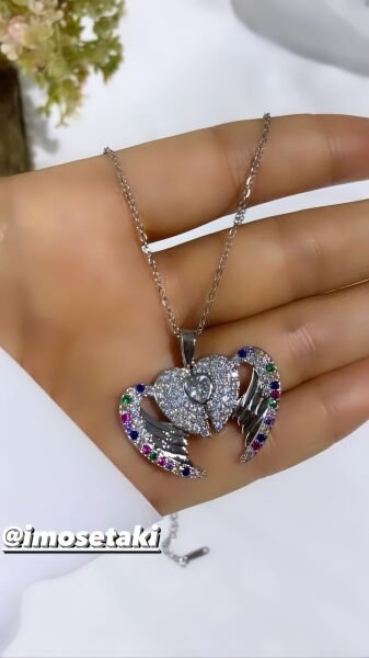 ÇELİK MELEK KANADI İSİMLİ KOLYE