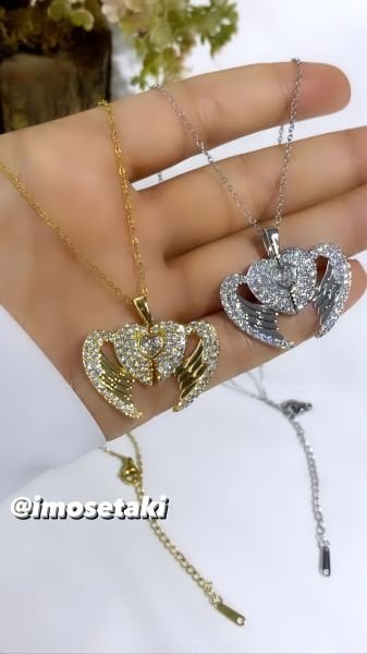 ÇELİK MELEK KANADI İSİMLİ KOLYE