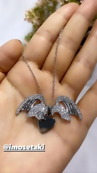 ÇELİK MELEK KANADI İSİMLİ KOLYE