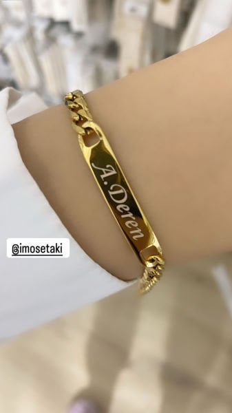 Çelik Kişiye Özel İsimli Bileklik