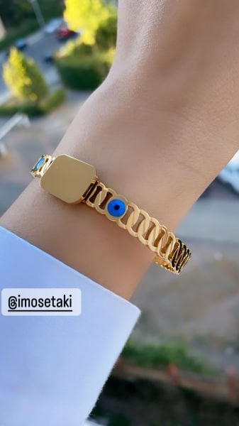 Çelik Kişiye Özel İsimli Kelepçe Bileklik