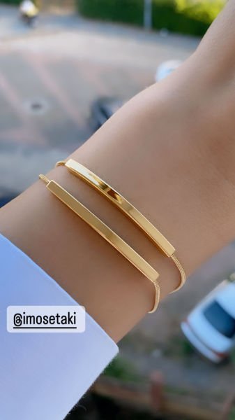 Çelik Kişiye Özel Çift Zincir İsimli Bileklik