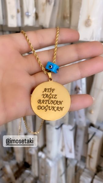 Çelik Kişiye Özel İsimli Kolye