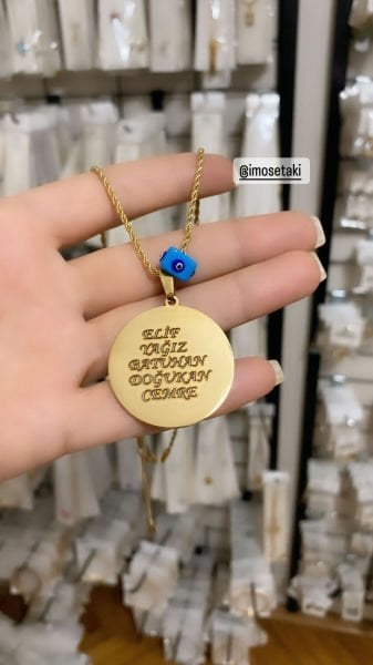 Çelik Kişiye Özel İsimli Kolye