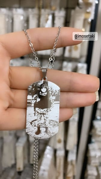 Çelik Kişiye Özel Resimli Kolye