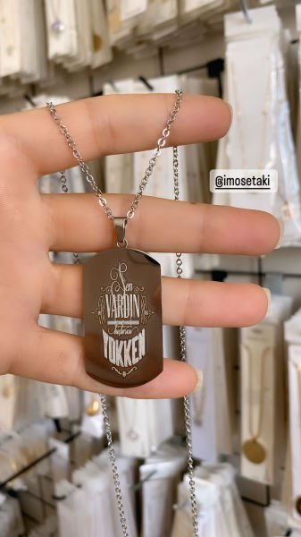 Çelik Kişiye Özel Resimli Kolye