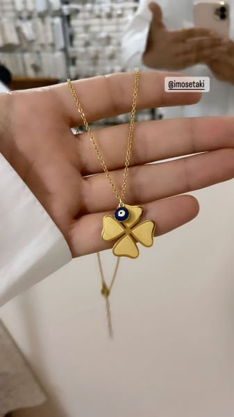 Çelik Kişiye Özel İsimli Yonca Kolye