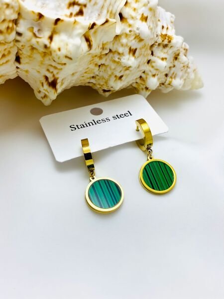 ÇELİK  RENKLİ SALLANTILI KÜPE