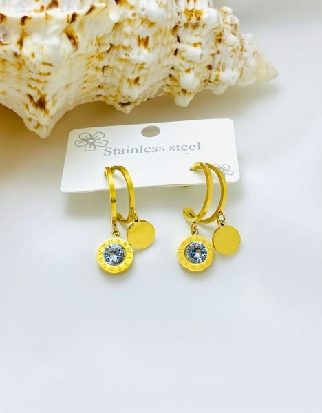 ÇELİK  ROMA RAKAMLI KÜPE