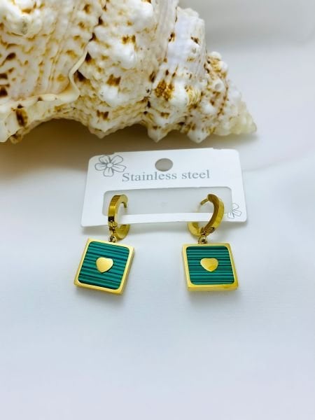 ÇELİK  SEDEF TAŞLI KÜPE