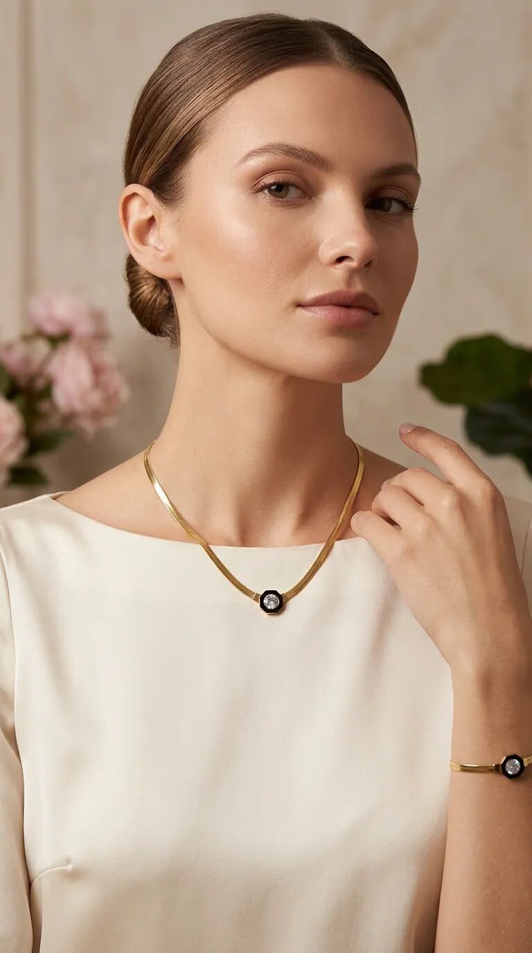 Çelik Çağla Kadın Kolye