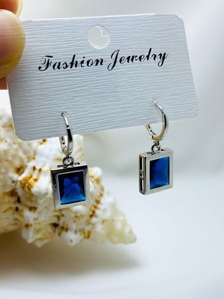 ÇELİK  ZİRKON TAŞLI KÜPE