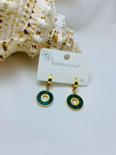 ÇELİK  DOĞAL TAŞLI KÜPE