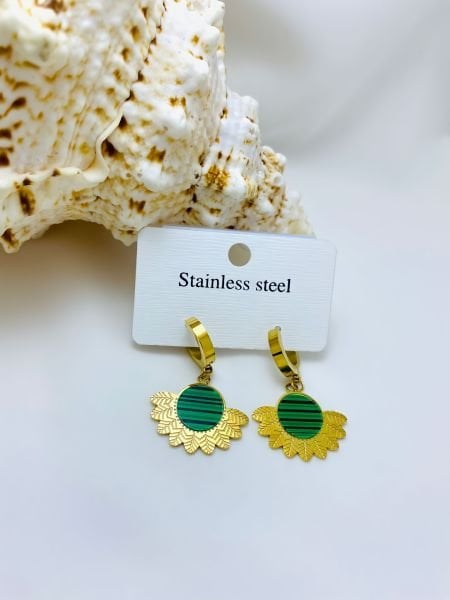 ÇELİK  DOĞAL TAŞLI KÜPE