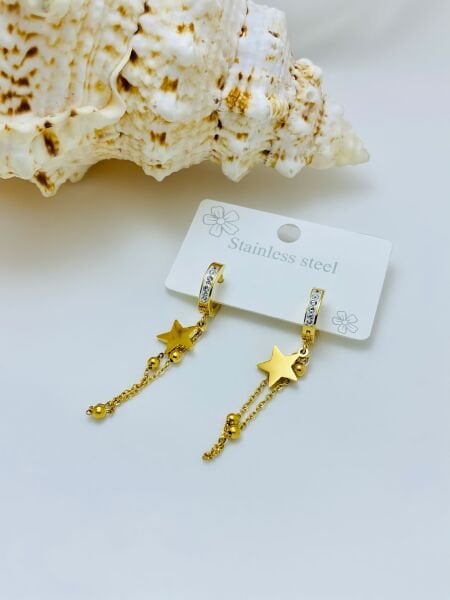 ÇELİK  SALLANTILI YILDIZ KÜPE