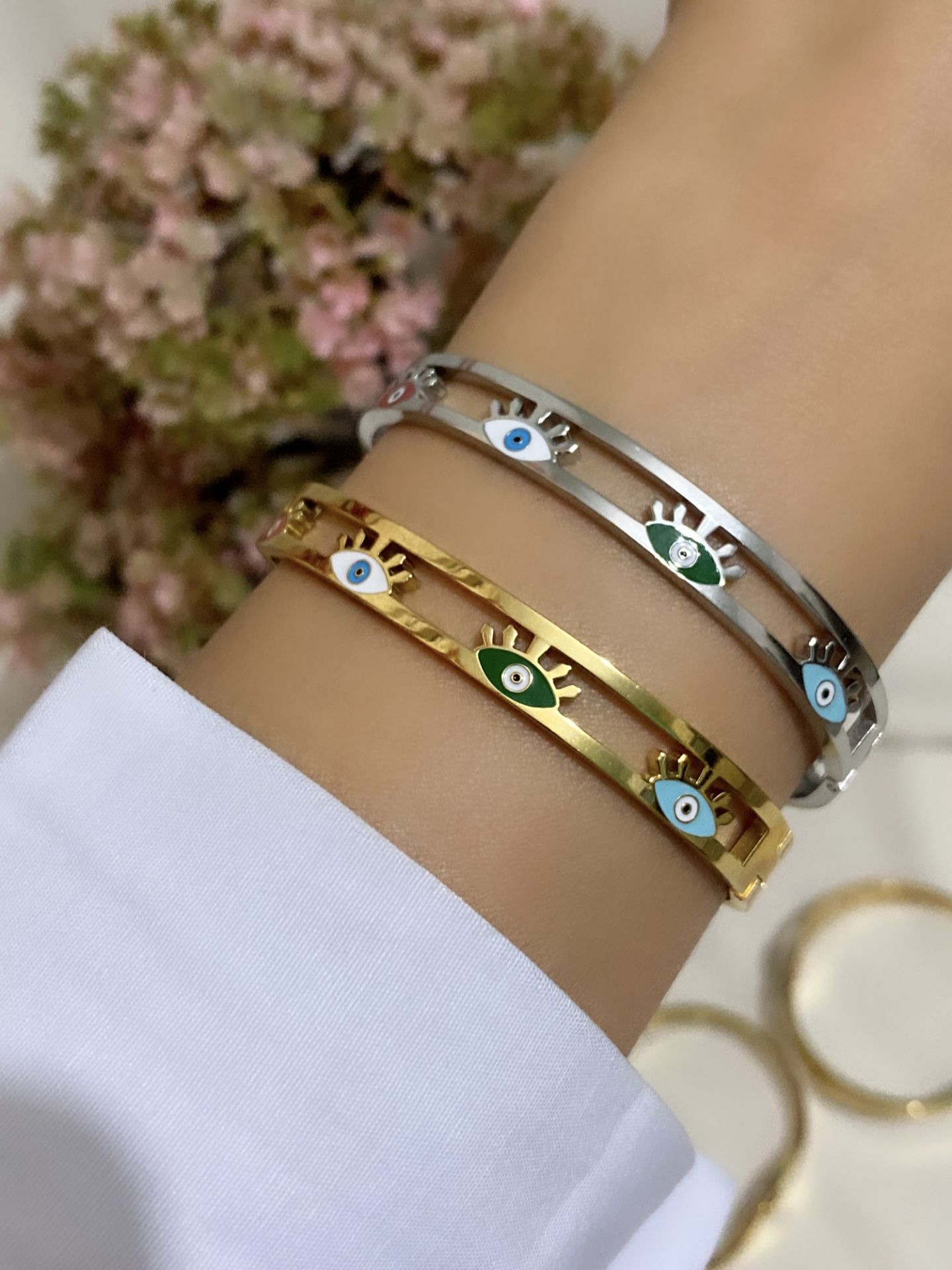 Çelik Göz Kelepçe Bileklik